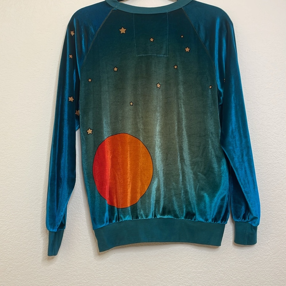 Aviator Nation celestial sun galaxy velvet crew size unisex M rare! - Picture 3 of 5